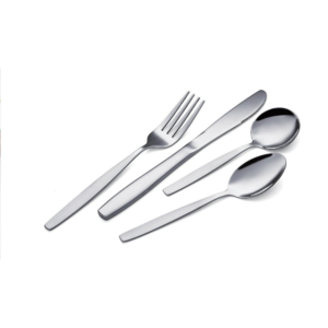 4-Piece Minimalist Mirror-Polished Flatware Set