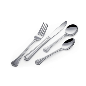 4-Piece Minimalist Silver Mirror-Polished Flatware Set
