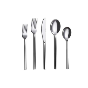 5-Piece Contemporary Silver Flatware Set